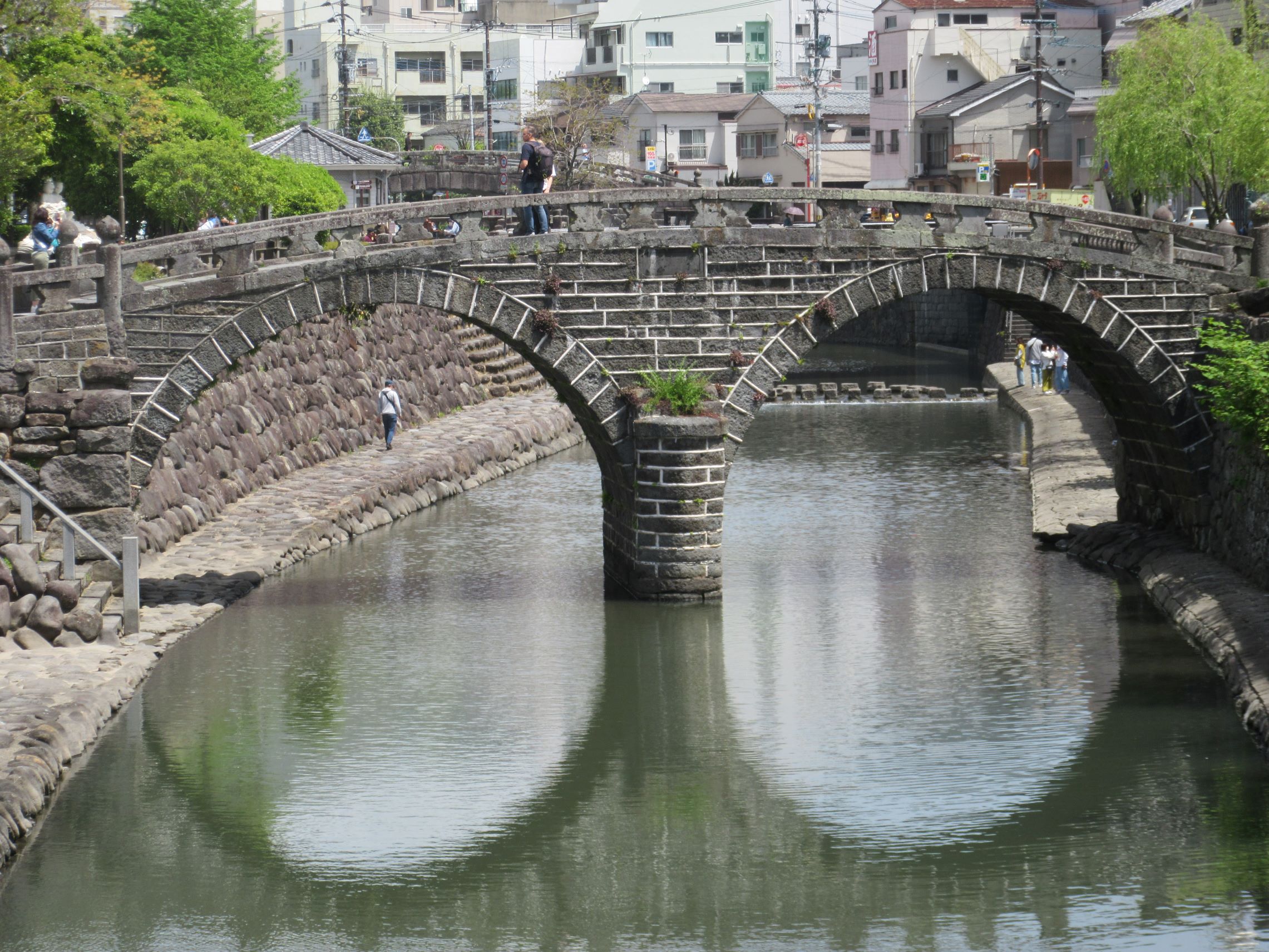 Meganebashi(Spectacle Bridge), one of the most famous bridges in Nagasaki.