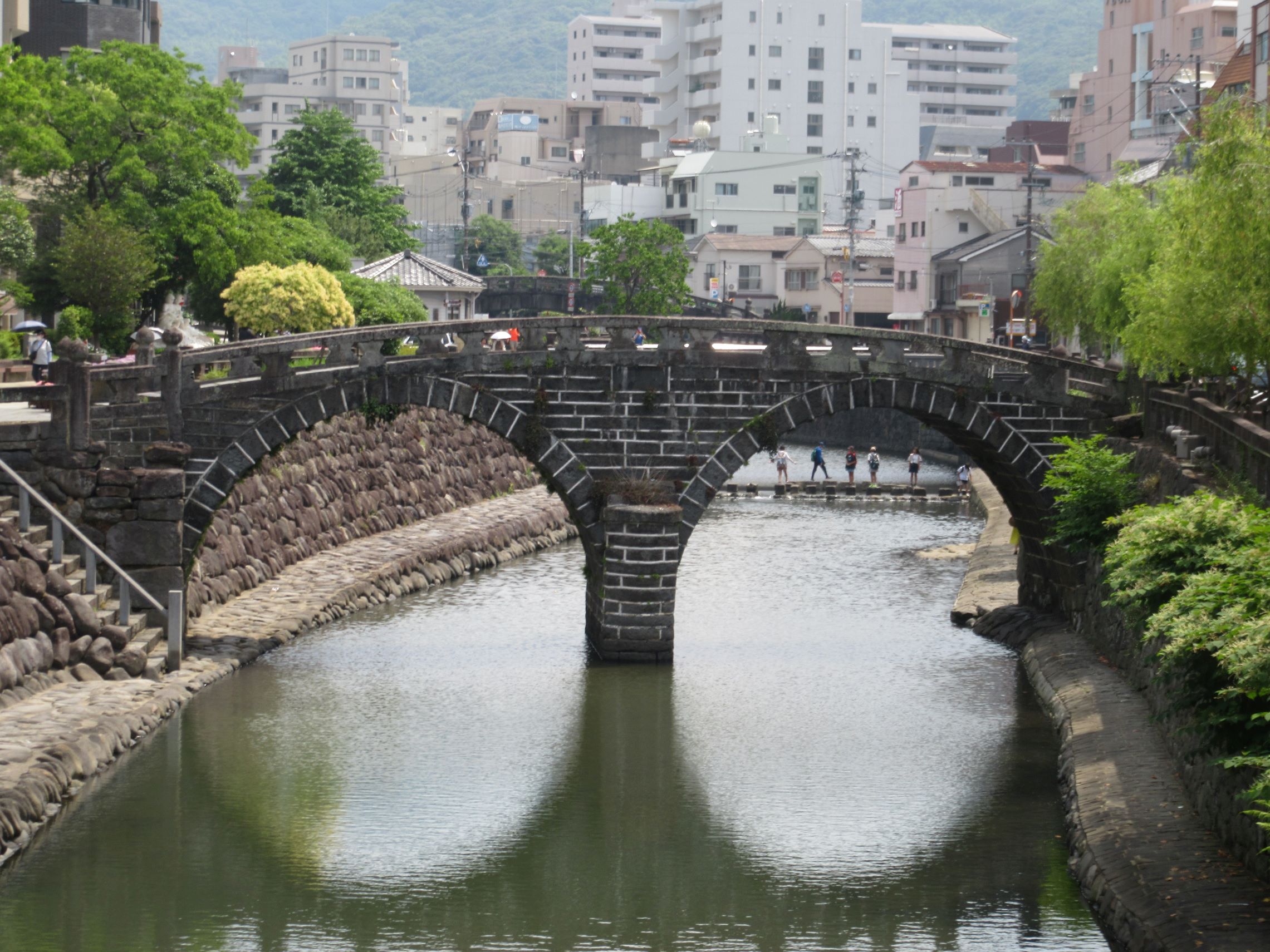 2023年6月16日の長崎市眼鏡橋。