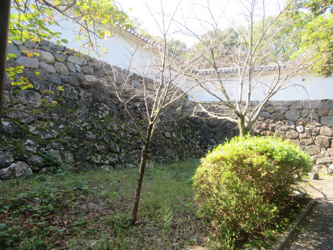 長崎県大村市の大村公園にある玖島城（大村城）跡の石垣