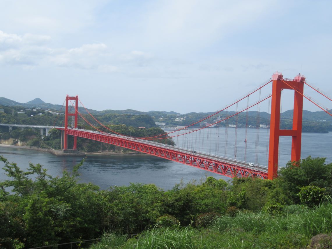 長崎県平戸市田平町にある田平公園で撮影した、やはりゴールデン・ゲート・ブリッジを連想させる平戸大橋。