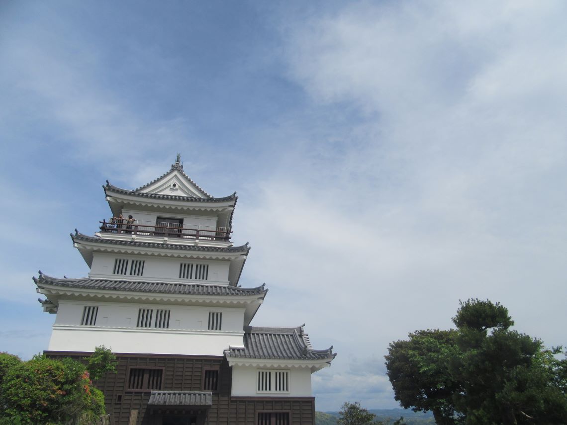 長崎県平戸市の平戸城で撮影した、天守閣。