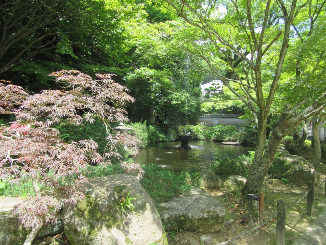 長崎市の諏訪神社付近で撮影した、池。