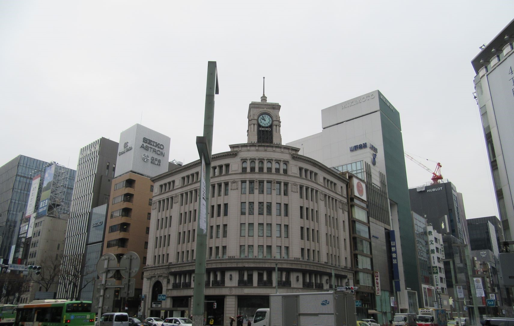 2020年に訪れた銀座・和光本館の建物。