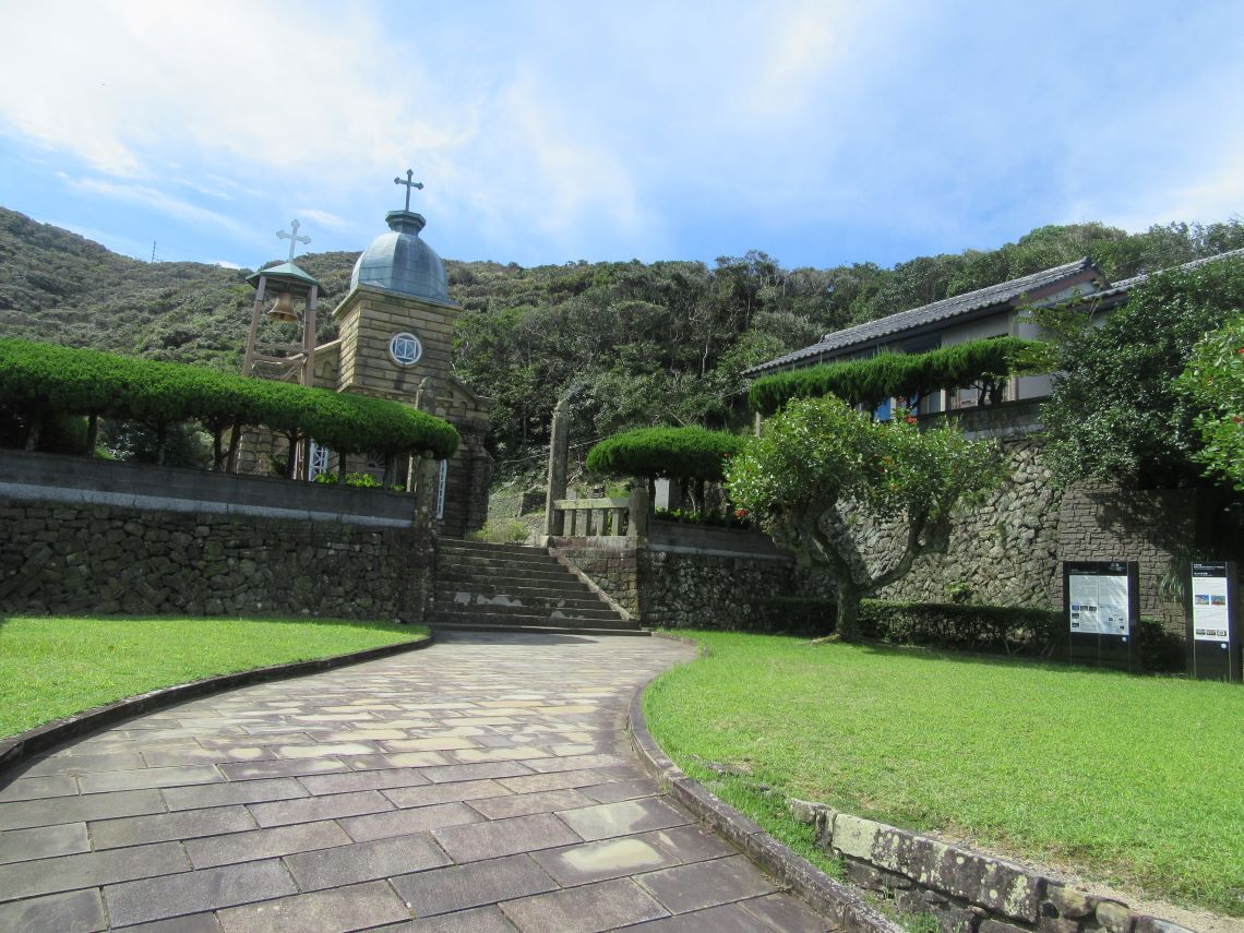 長崎県南松浦郡新上五島町にある、頭ヶ島天主堂の入口。