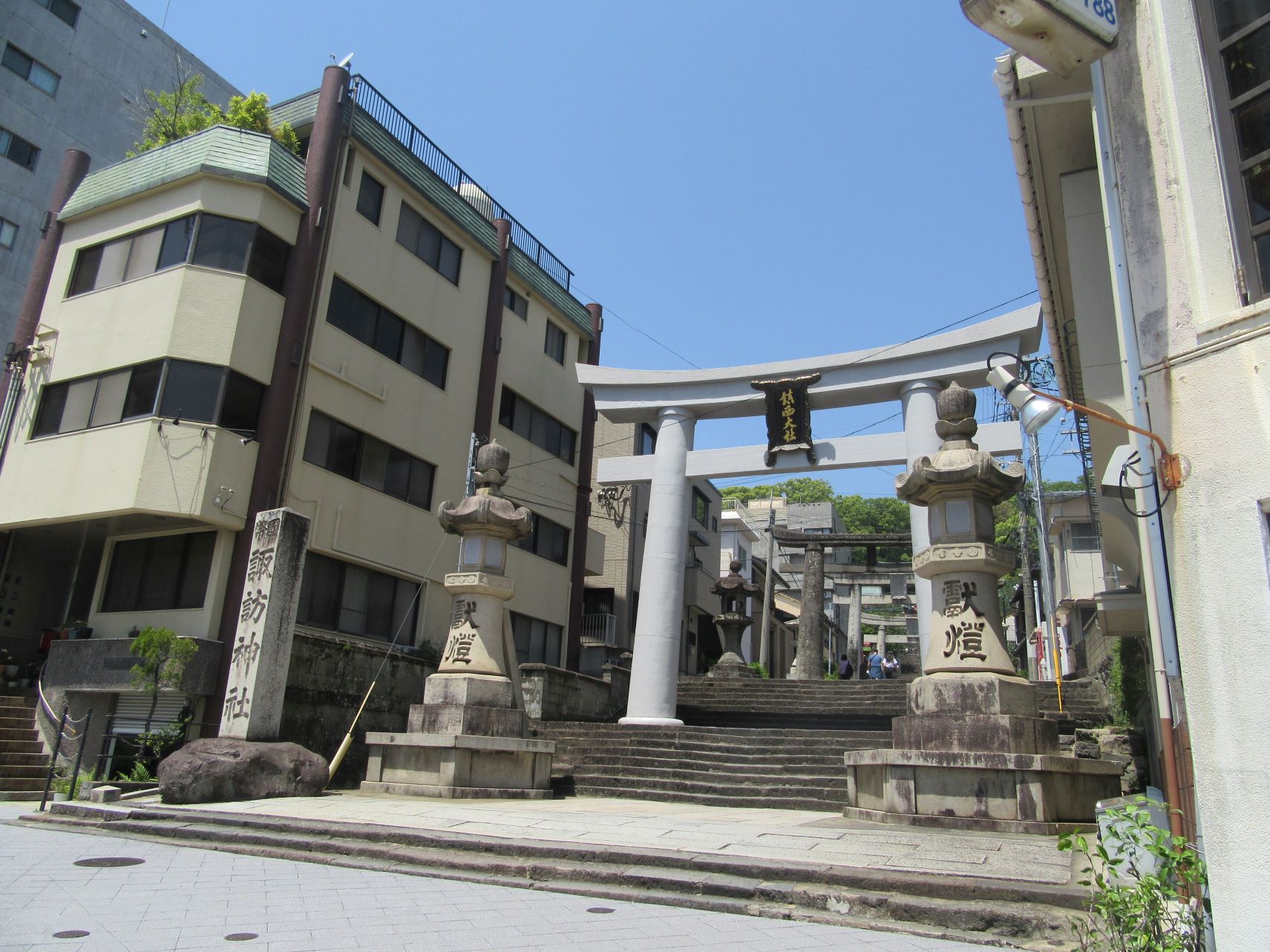 Suwa Shrine, the most famous shrine in Nagasaki.