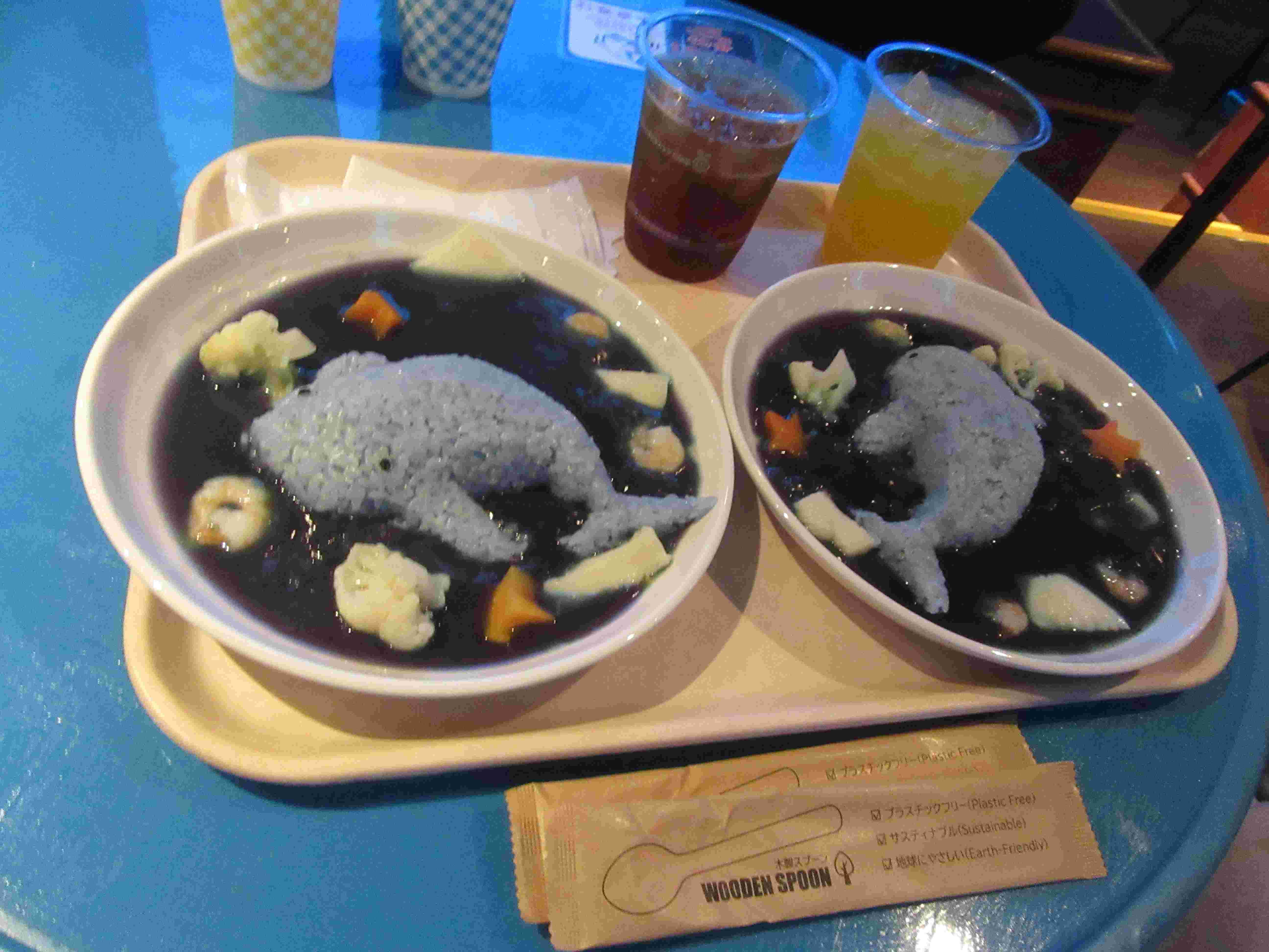 沖縄美ら海水族館内のレストランでの昼食、『美ら海カレー』。