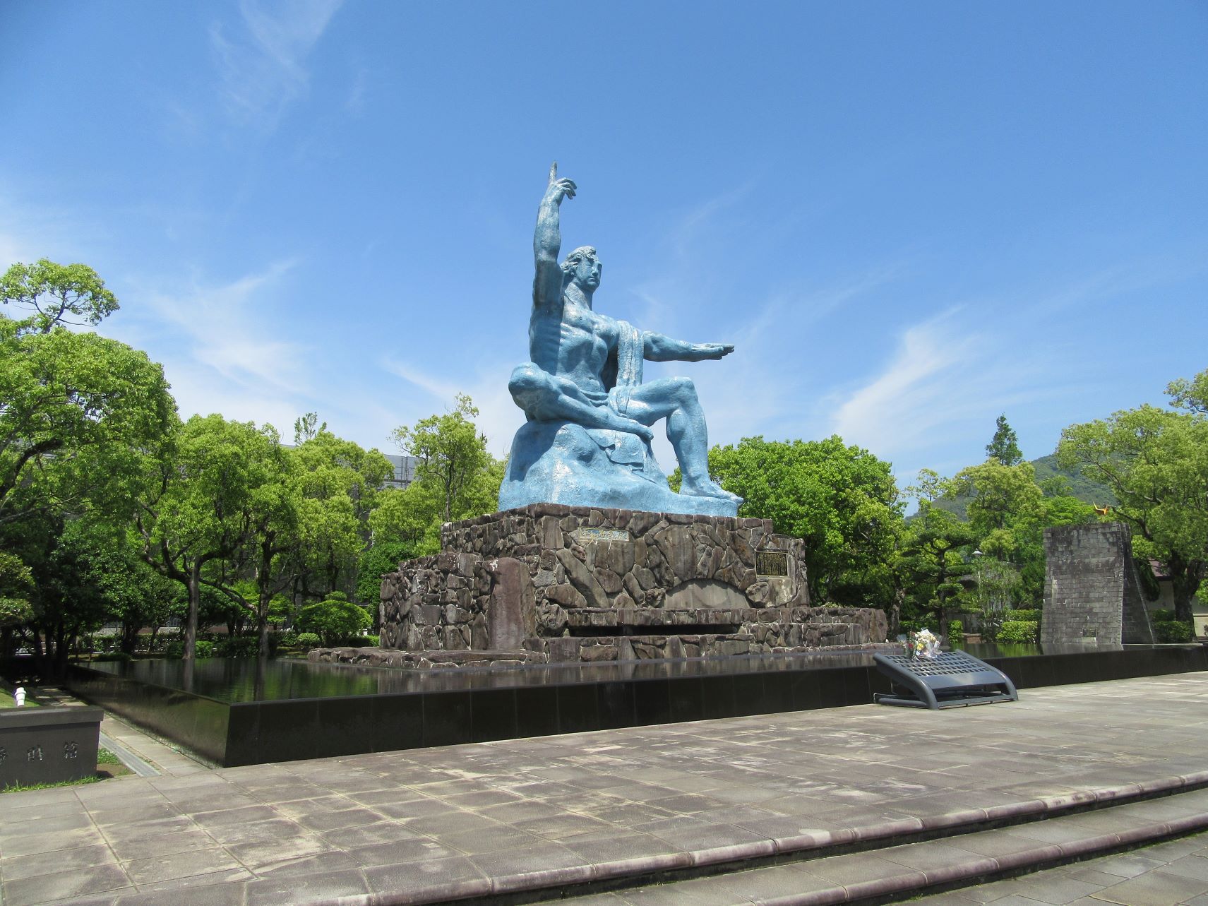 The Peace Statue in Nagasaki.