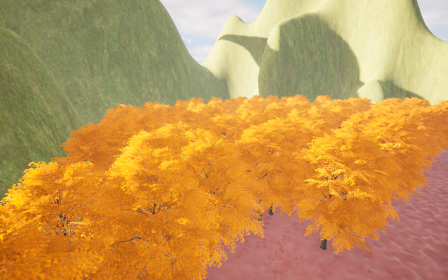 Unreal Engine5で作成した、木々。