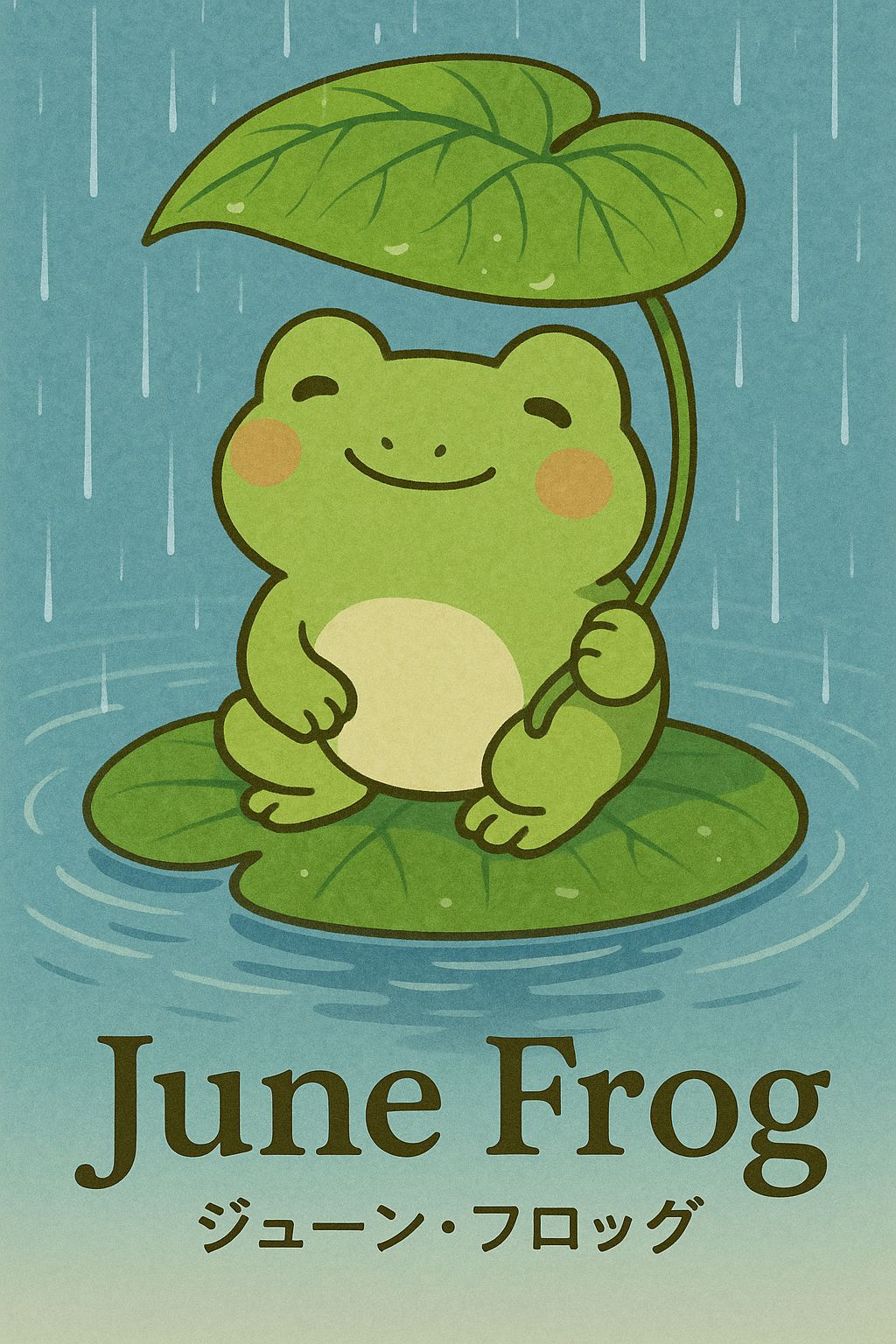 6月のカエルのキャラクター、『June Frog(ジューン・フロッグ)』。