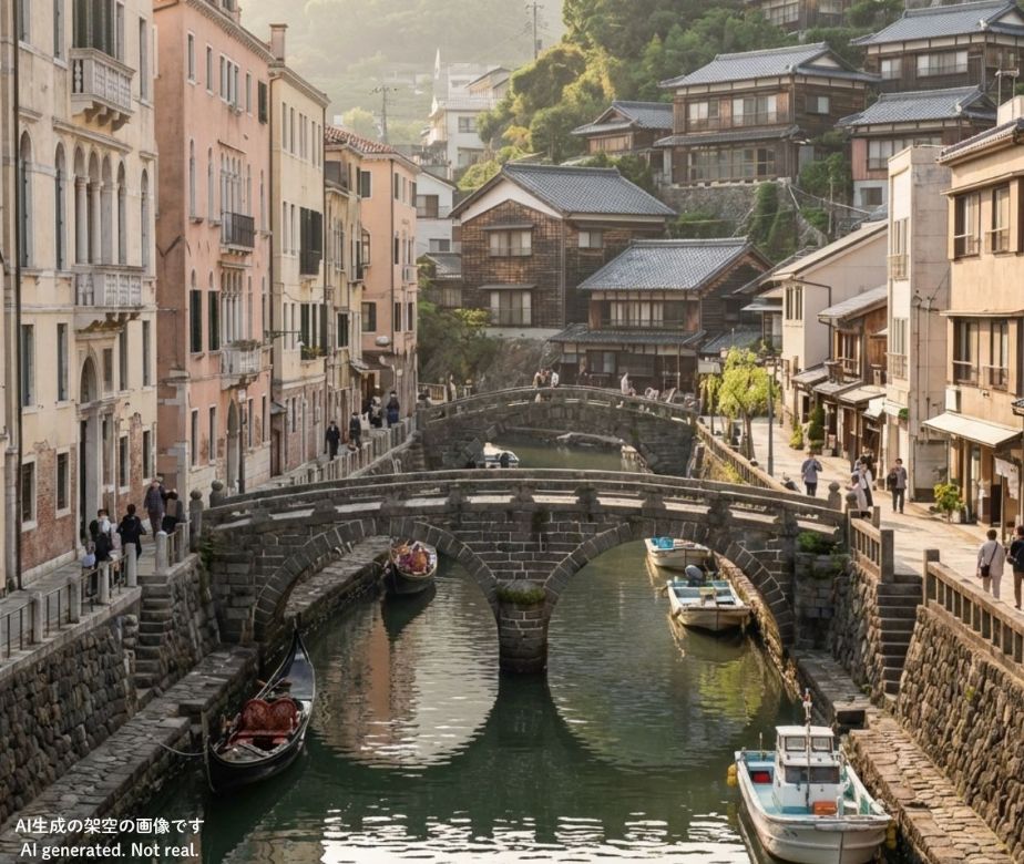 長崎とヴェネツィアを融合させた不思議な世界観。