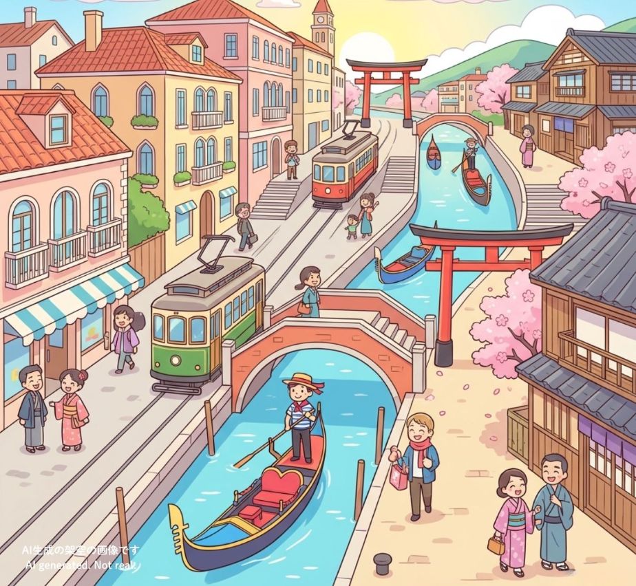 長崎とヴェネツィアを融合させた不思議な世界観。