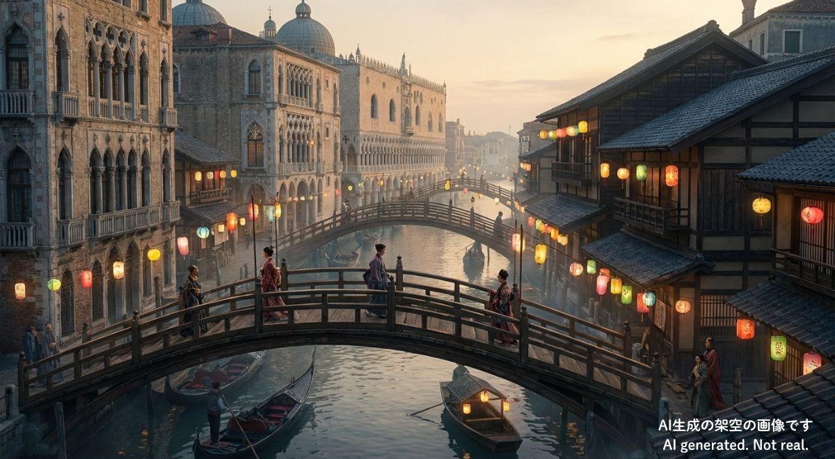 長崎とヴェネツィアを融合させた不思議な世界観。