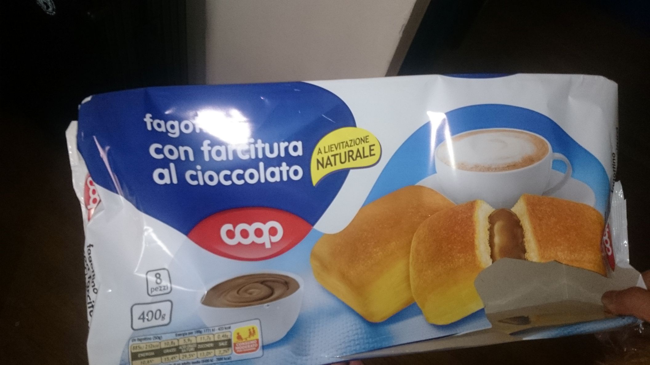 イタリアのコープのチョコパン